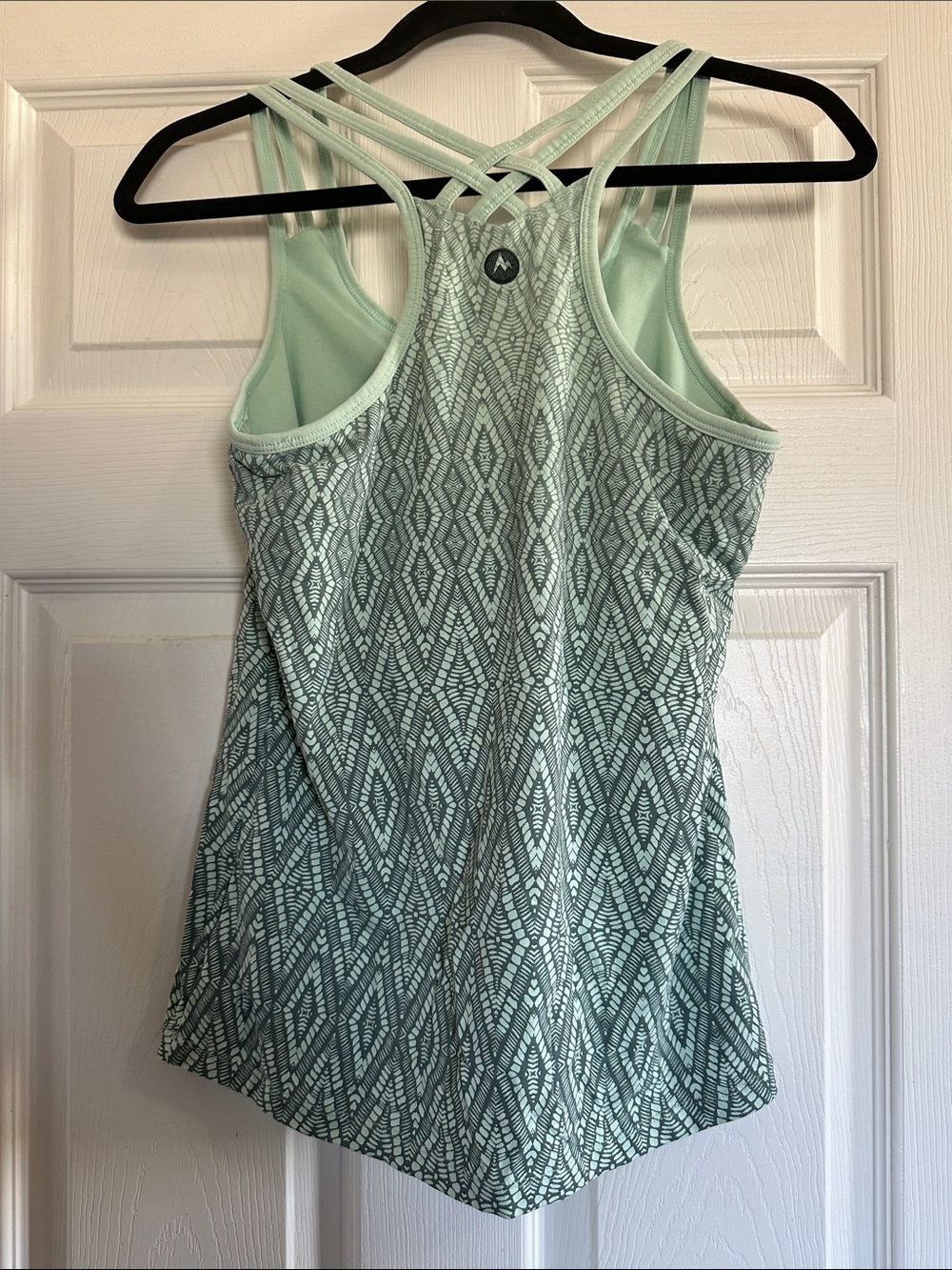 Marmot Mint Green Geometric Strappy Tank - Picture 2 of 6